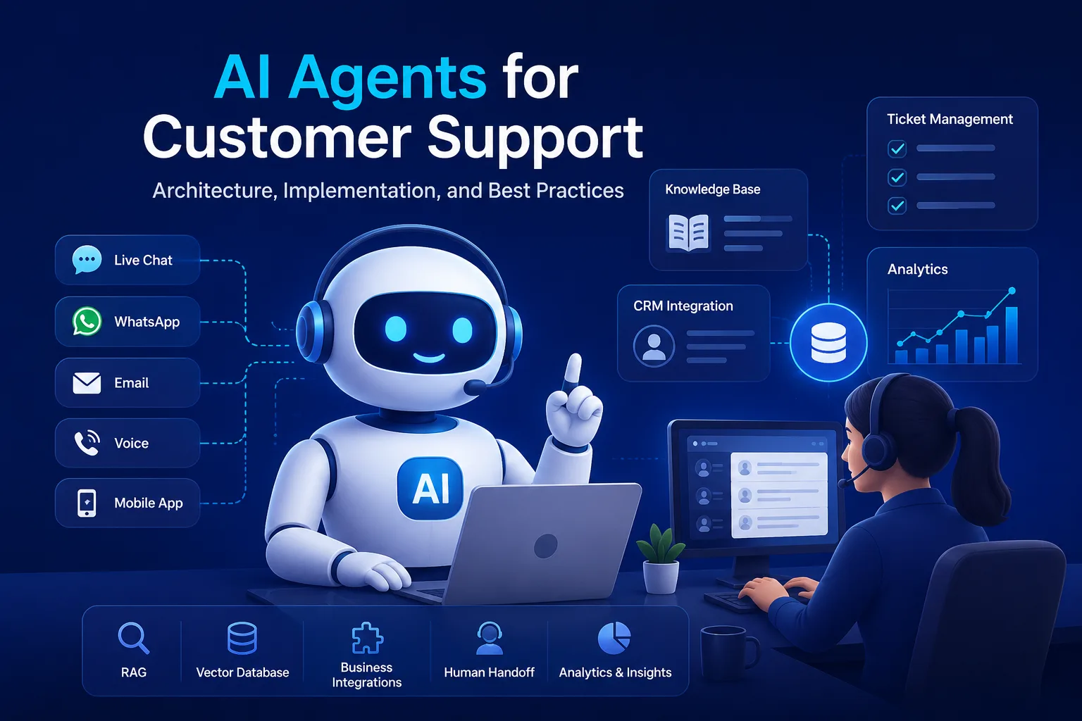 AI Agents for Customer Support: Architecture, Implementation, and Best Practices